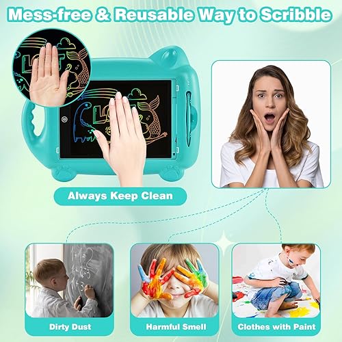 Miniatura 5 de Juguetes para niñas y niños, tablero magnético de dibujo para niños pequeños de 1 a 3, almohadilla de garabatos, juguetes educativos y de