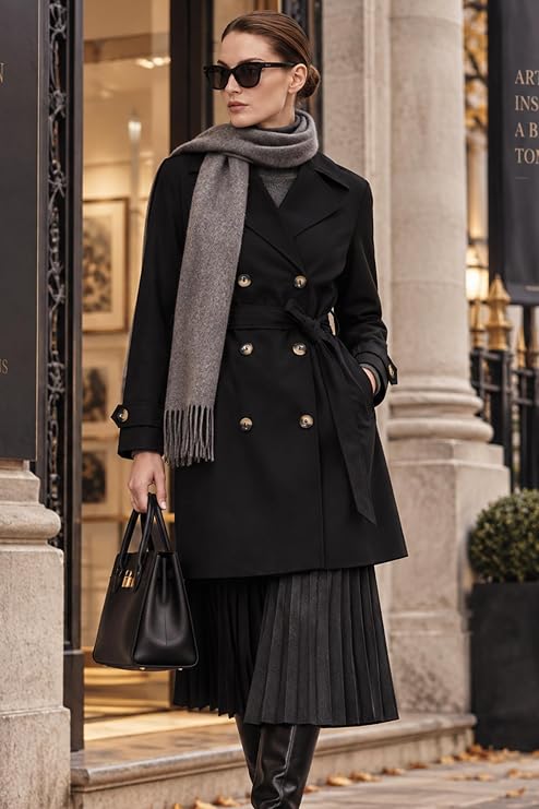 Women's waterproof trench raincoat