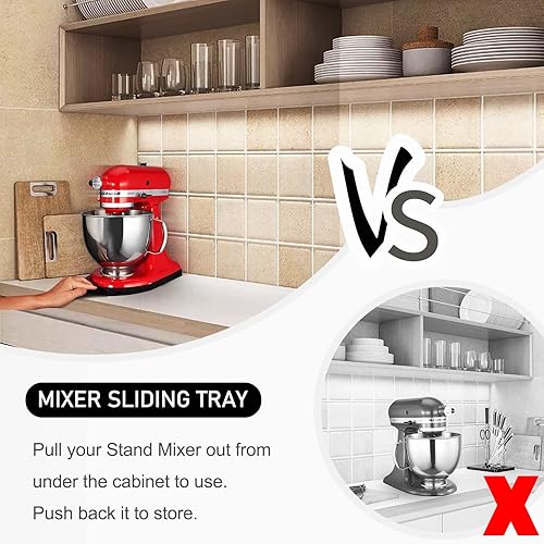 Miniatura 3 de Deslizador Mejorado para Batidora Kitchenaid, Bandeja Deslizante para Electrodomésticos de Cocina, Bandeja Deslizante Transportadora de Batidora,