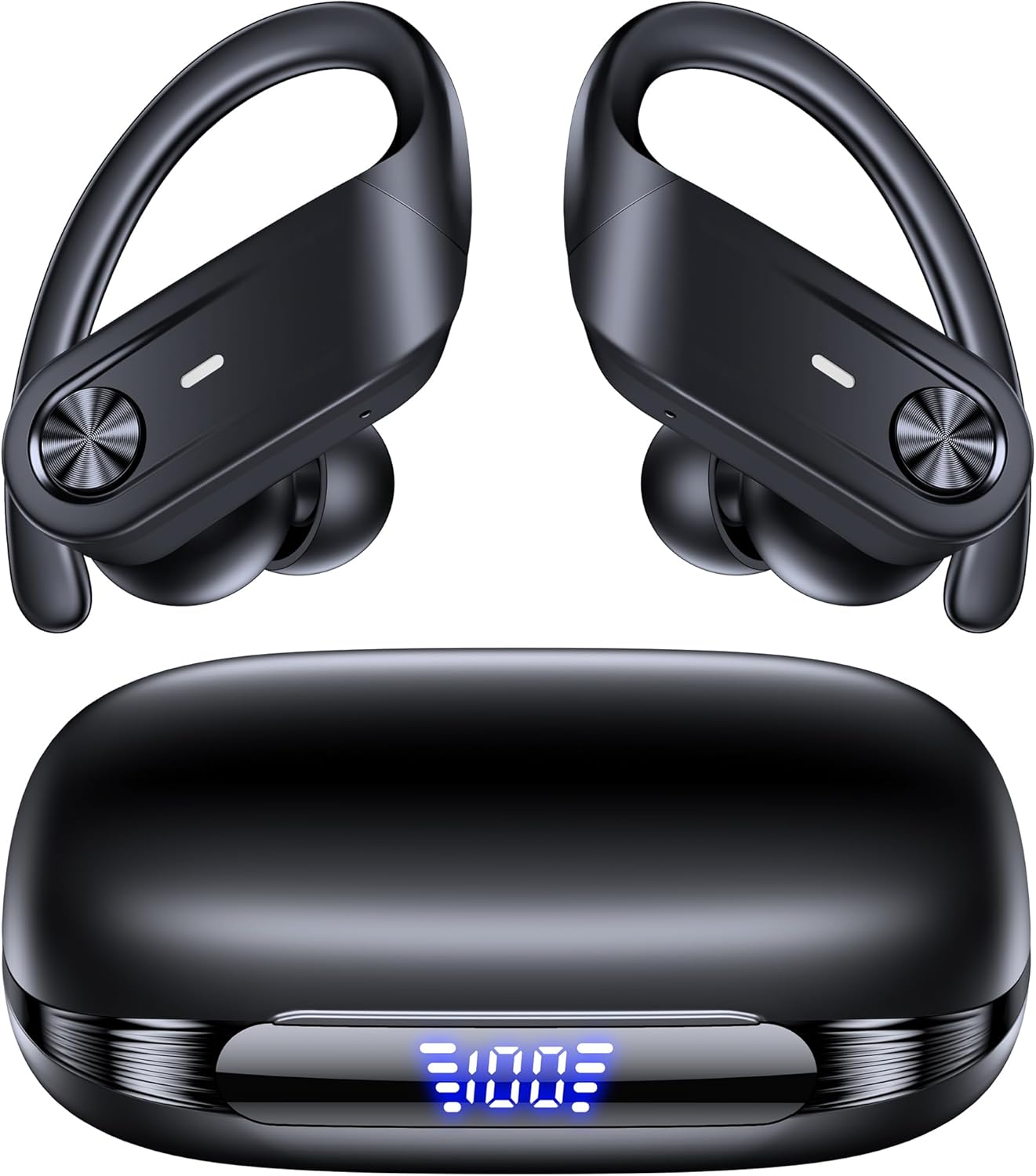 Hybrid Active Noise Cancelling Wireless Ear Buds 80 Hrs Playtime Hi-Res Stereo Quality Bluetooth Earbuds with Transparency Mode Headphones Bluetooth Earhooks ANC Earphones for Work Sports Travel