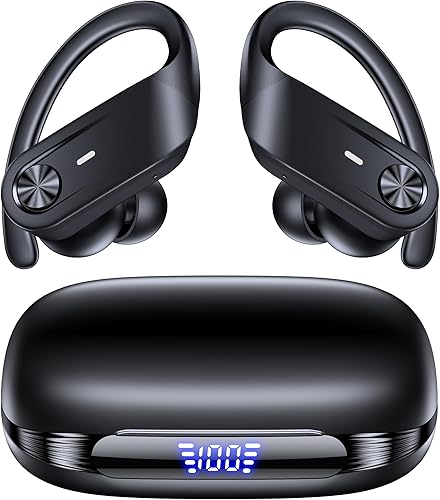 Hybrid Active Noise Cancelling Wireless Ear Buds 80 Hrs Playtime Hi-Res Stereo Quality Bluetooth Earbuds with Transparency Mode Headphones Bluetooth Earhooks ANC Earphones for Work Sports Travel