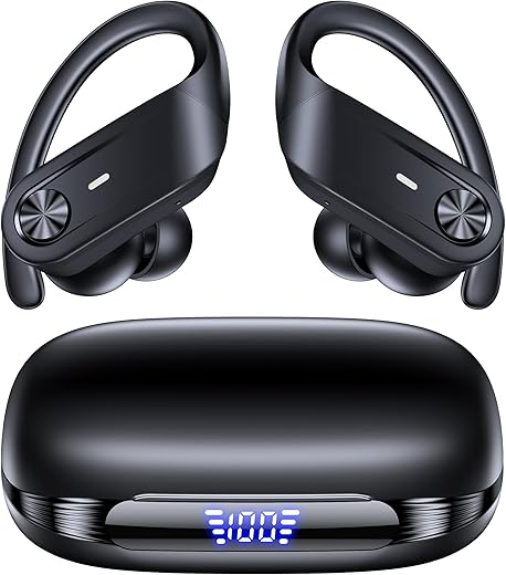 Hybrid Active Noise Cancelling Wireless Ear Buds 80 Hrs Playtime Hi-Res Stereo Quality Bluetooth Earbuds with Transparency Mode Headphones Bluetooth Earhooks ANC Earphones for Work Sports Travel