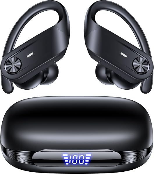 TAGRY Hybrid Active Noise Cancelling Wireless Ear Buds 80 Hrs Playtime Hi-Res Stereo Quality Bluetooth Earbuds with Transparency Mode Headphones Bluetooth Earhooks ANC Earphones for Work
