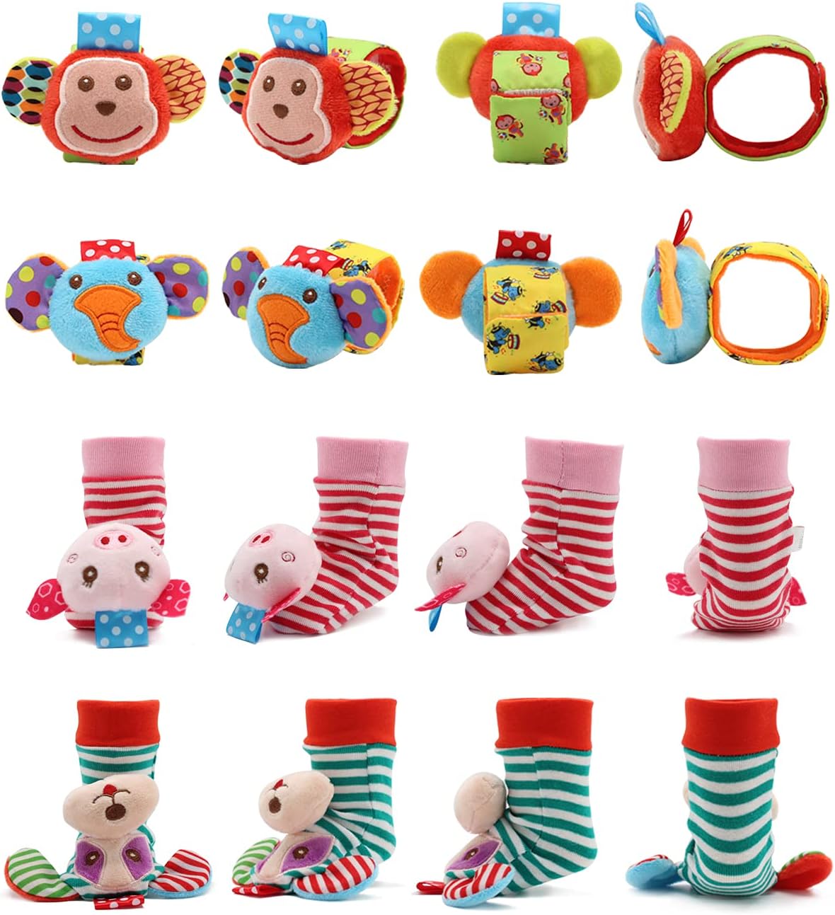 Bloobloomax Baby Einstein Toys Soft Rattle Foot Finder Socks Wrists Rattles Ankle Leg Feet Hand Arm Bracelet Activity Rattle Baby Shower Present Gift for Neborn Baby Infant Boy Girl Bebe (8 pcs) : Toys & Games