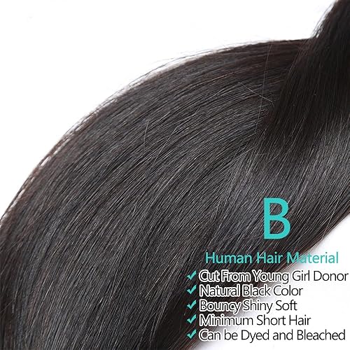 Miniatura 4 de Mechones de cabello 10A Remy peruano, cabello lacio, sedoso, 100 % sin procesar