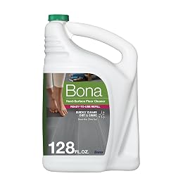 Bona Multi-Surface Floor Cleaner Refill - 128 fl oz - Unscented - Refill for Bona Spray Mops and Spray Bottles - Residue-Free Floor Cleaning Solution for Stone, Tile, Laminate, and Vinyl Floors