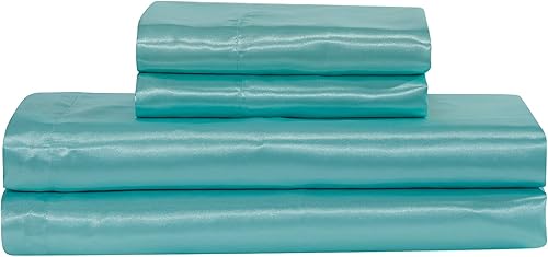 Juego de sábanas lisas de seda de morera, grado 6A (25 momme), tamaño King (76 x 80 pulgadas), color azul claro, juego cómodo y acogedor de hasta 19