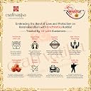 CraftVatika Chocolates With Evil Eye Rakhi For Brother Bhabhi Kids, Rakhi Set Of 3 For Bhaiya Bhabhi Kids, Evil Eye Lumba, Rakhi Chocolates Gift Rakhi With Gift Hamper (Type-2), 50 Grams gallery image