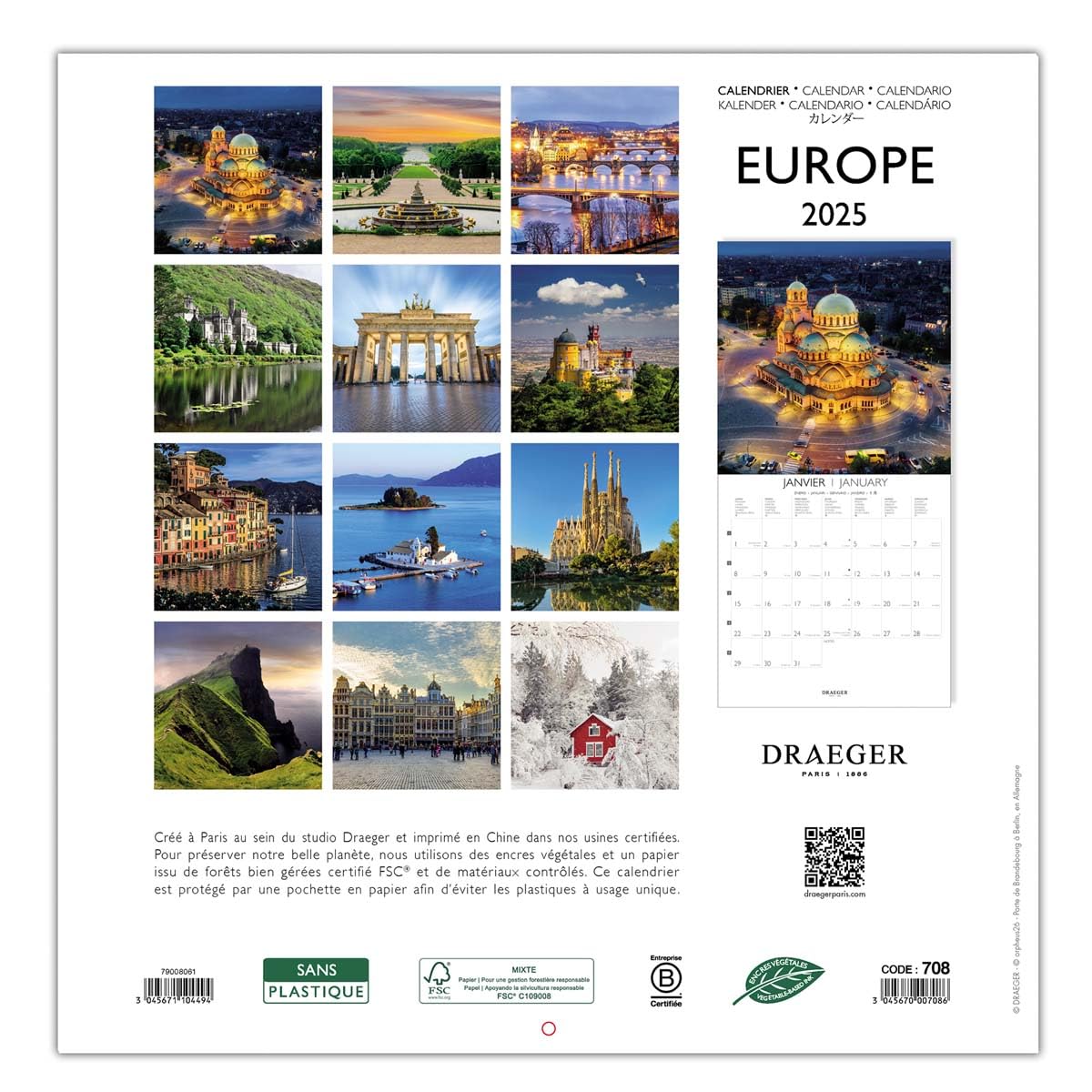 Calendario Da Parete 2025 PARIS 1886 - Formato 29x29cm, 7 Lingue, Foto Tematiche, Da Settembre 2024 A Dicembre 2025 - Foto 11