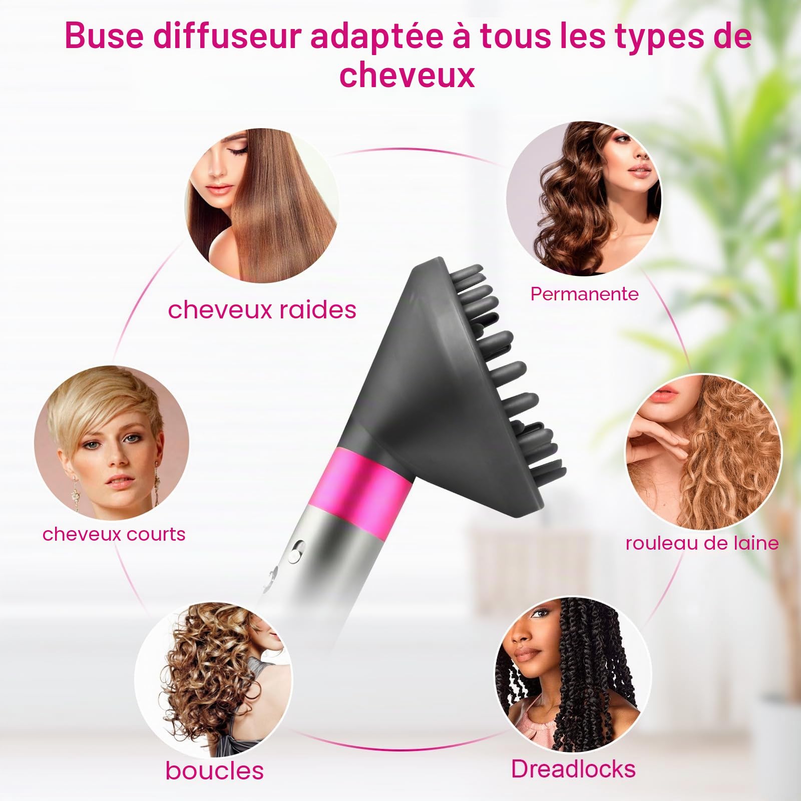 Diffuseur pour Dyson Airwrap Styler HS01 HS05 Accessoire, conversion pour Dyson Airwrap Styler en sèche-cheveux
