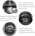 Roues à roulettes, 3Inch M10 Roulette avec frein, taille métrique M10-15 (Diamètre de la vis 10mm, Longueur de la vis 15mm) Roulettes pour Workbench Trolley, Meubles Dolly, Shopping Trolleys (Pack of 4)