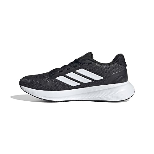 adidas Mujer Runfalcon 5 Wide Running Shoes, Core Black/Cloud White/Core Black, 