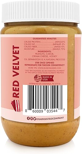 Miniatura 2 de BUDDY BUDDER Terciopelo rojo mantequilla de maní 100 natural para perro golosinas saludables de mantequilla de maní para perros cosas en juguete