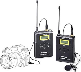 Saramonic UwMic15 UHF 16 canaux sans fil Système de micro-cravate pour Nikon Canon Sony appareil photo reflex numérique Caméscope Enregistreur audio Interview ENG EFP DV pour Vlogging Youtube Video