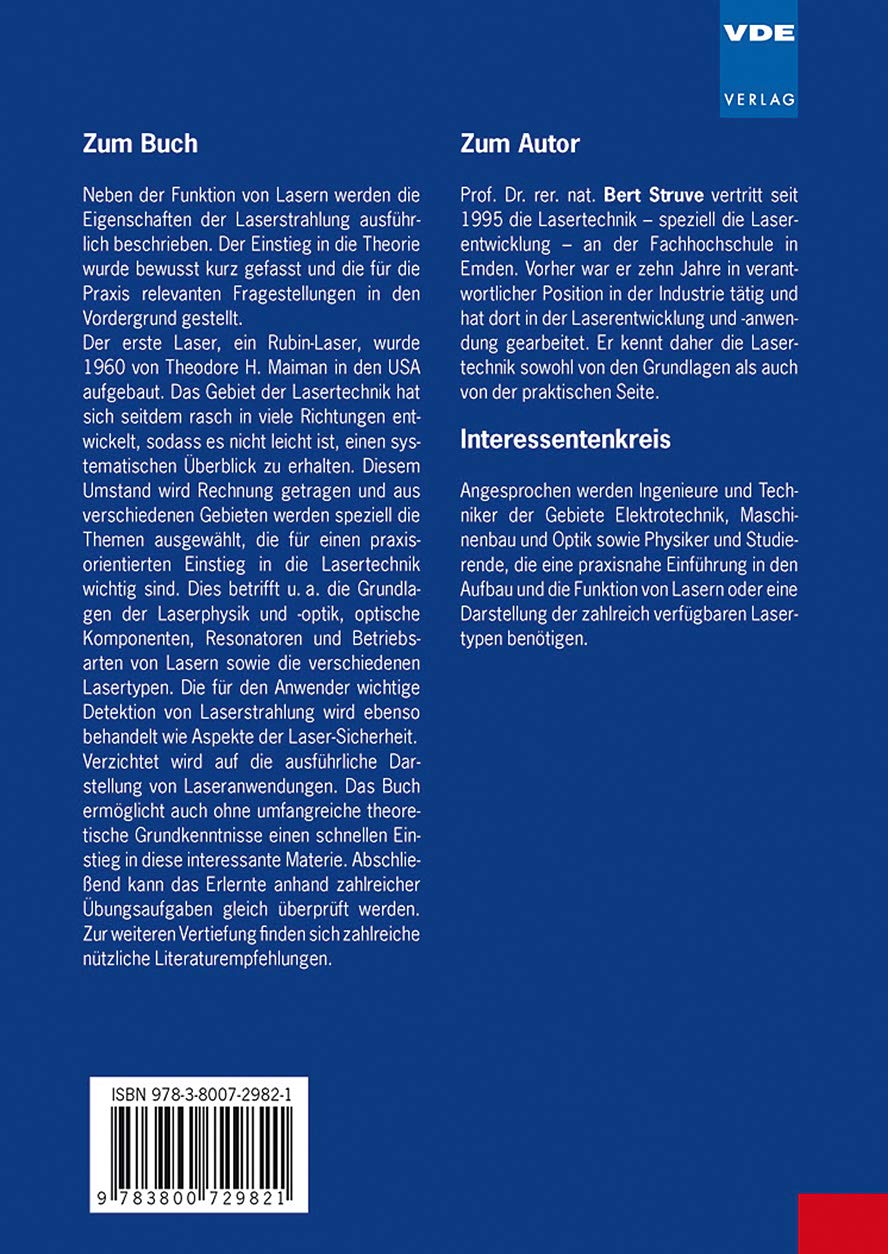 Einführung in die Lasertechnik: Physikalische und technische Grundlagen für die Praxis