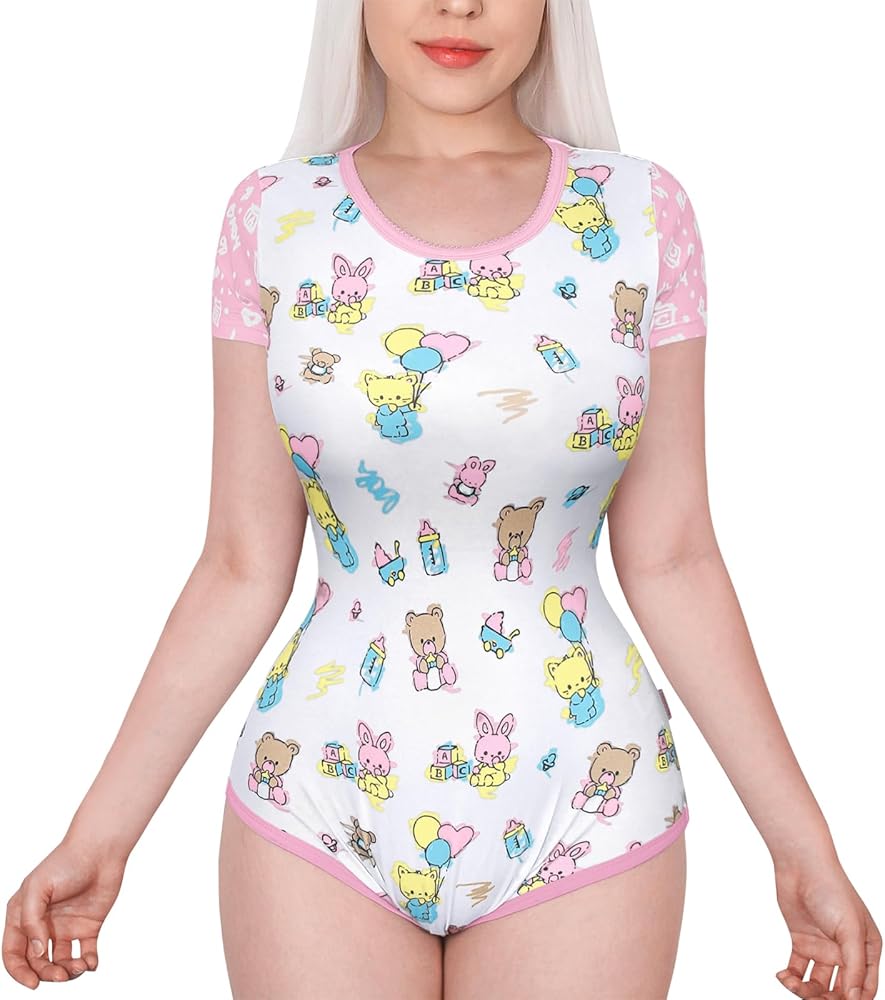 LittleForBig Coton Barboteuse Onesie Pyjamas Bodysuit - Col