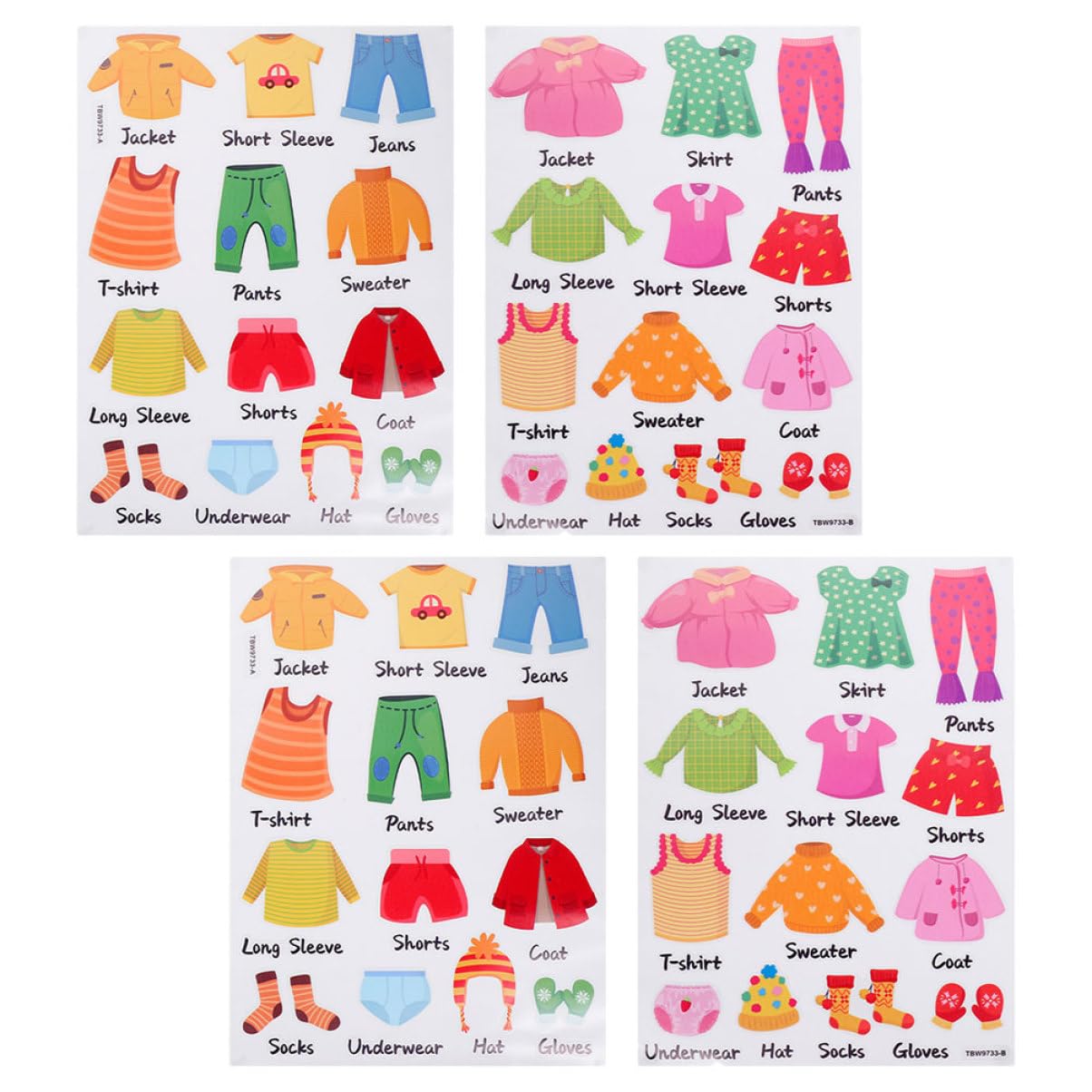 BESPORTBLE 8 Set Etichette per Abbigliamento Set per Classificazione e Organizzazione Decorazioni per e Dei Facili Applicare e Versatili per Identificare