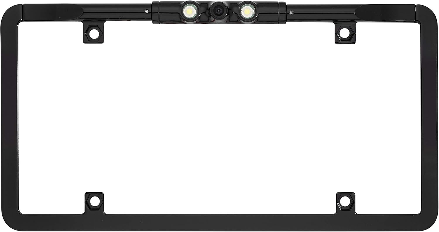 Bеѕt Prоmо BOYO VISION Ultra-Slim Full-Frame License-Plate Camera with LED Lights and Trajectory Parking Lines (Black), One Size