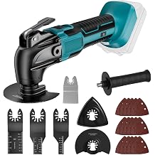 Cordless Oscillating Tool for Makita 18V BatteryNo Battery, 6 Variable Speed Brushless-Motor Tool, 22Pcs Multi Tool Kit, Oscillating Saw for Scraping, Sanding, Cutting Wood
