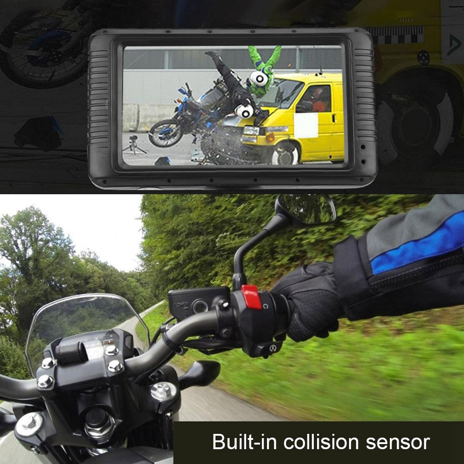 Rejestratory jazdy, kamera motocyklowa, kamera samochodowa, obudowa ze stopu cynku 1080P HD 3-calowy uniwersalny motocyklowy podwójny obiektyw Rejestrator jazdy Monitor ruchu odpowiedni dla większości