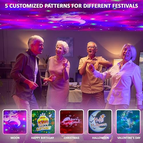 Miniatura 3 de Proyector de estrellas de luz de galaxia, proyector de luz nocturna con altavoz de música, proyector de galaxia con control remoto, luces de