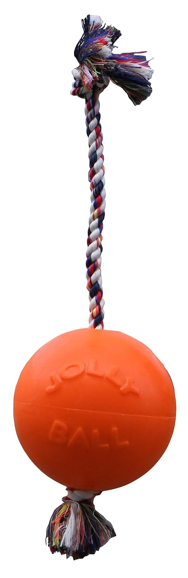 Jolly Pets Romp-n-Roll Rope and Ball Dog Toy, 8 Inches/Large, Orange by Jolly Pets - Used condition - US$21.37