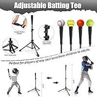 Vista 4 de 6'×6' Baseball Softball Practice Net,Baseball Backstop,for Hitting Pitching Batting Catching with Bow Frame,Bonus Strike Zone,Target