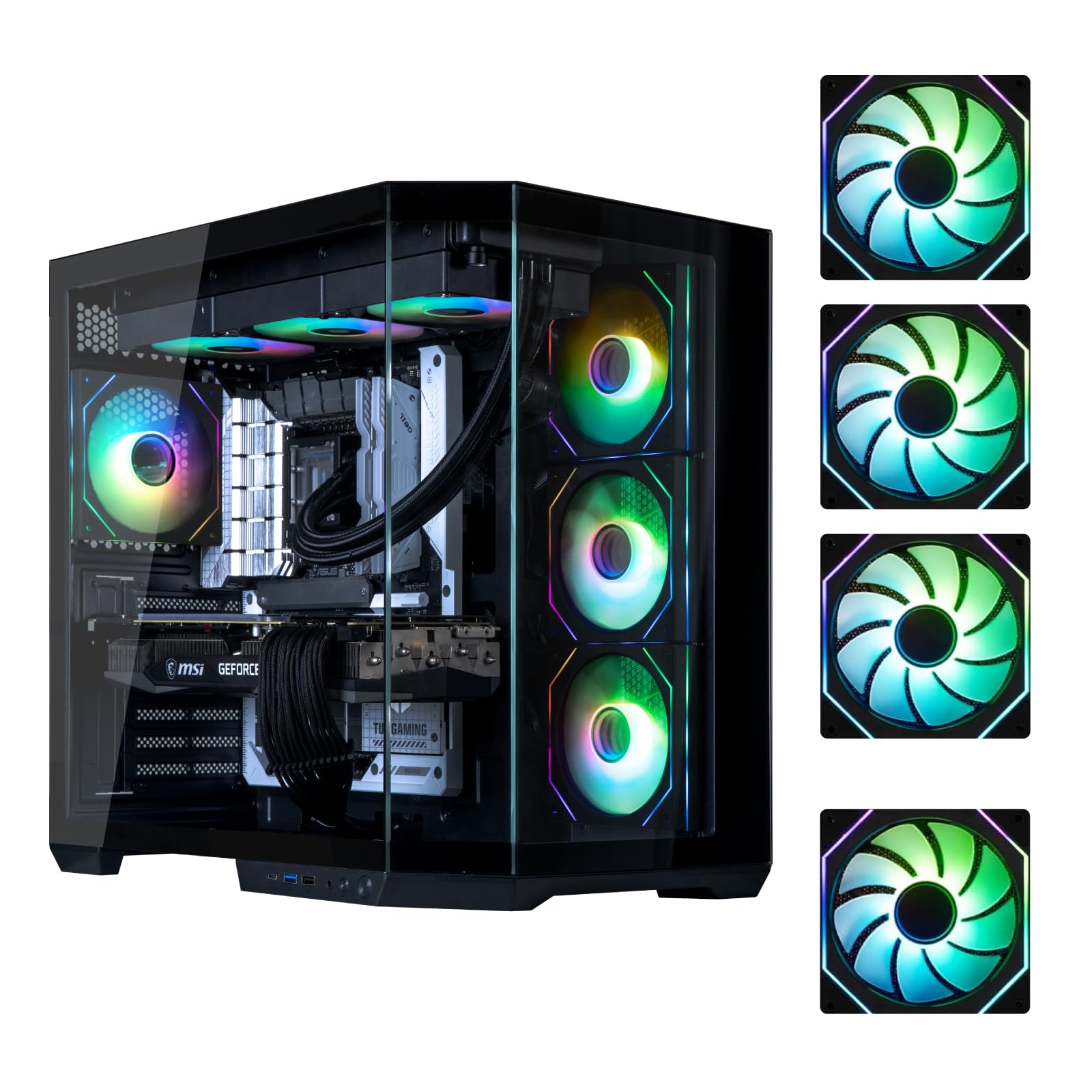 Caja de Ordenador Cube BITFENIX T10 ARGB (Negro)