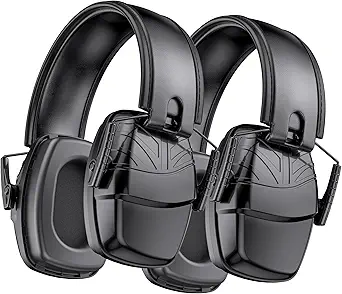 Link Dream 2Pack Shooting Ear Protection, NRR 35dB Ear Protection Hearing Protection Noise Cancelling Ear Muffs with Adjustable Headband for Gun Range Hunting