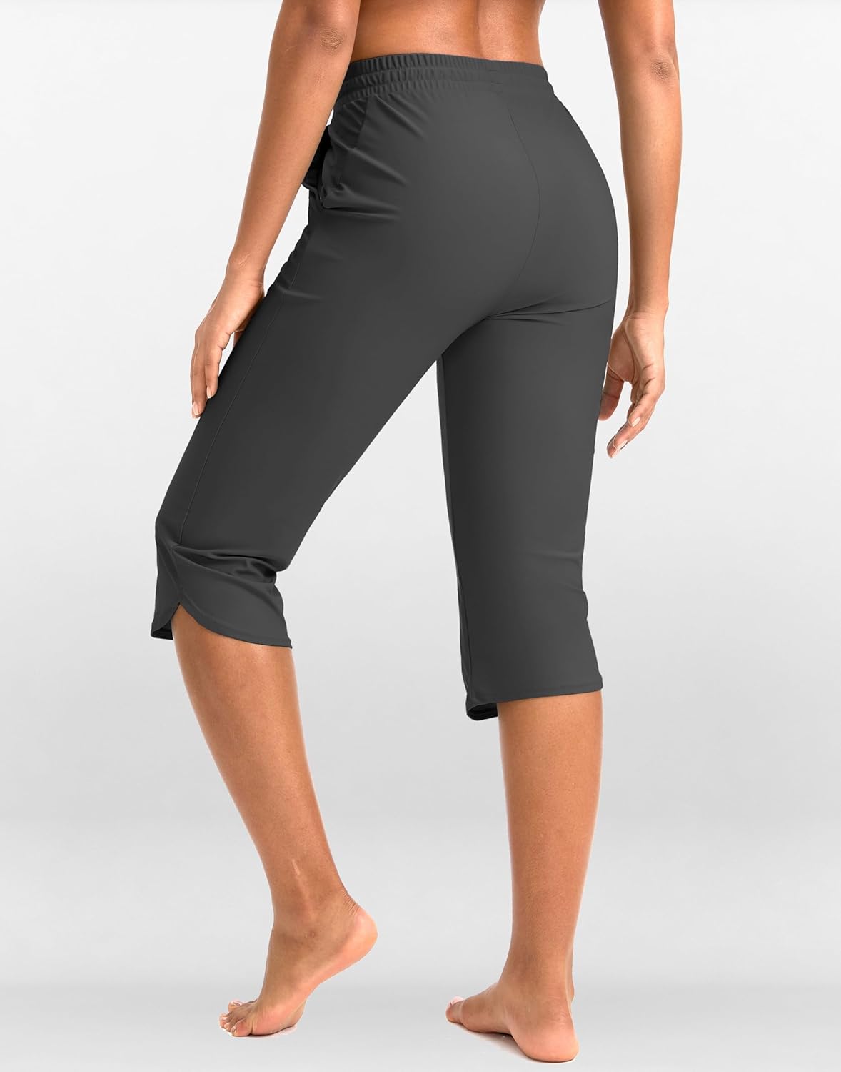 Pudolla Women's Swim Capris 18" Quick Dry UPF50+ Swimsuit Pants Long Board Shorts for Women with Pockets - Image 2