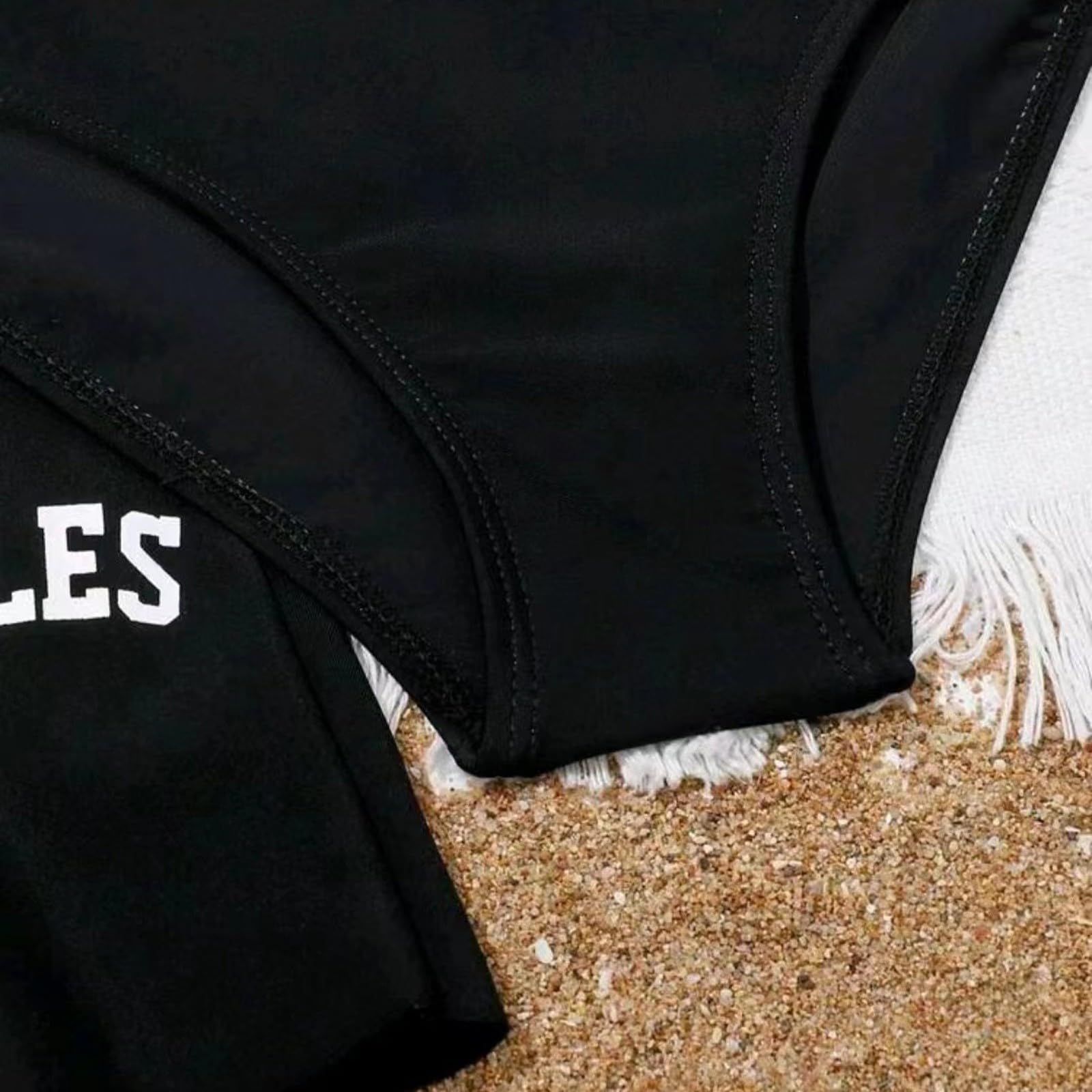Generisch Bikini triángulo para niña, 3 piezas, traje de baño para niñas con pantalones, ropa de baño informal de verano