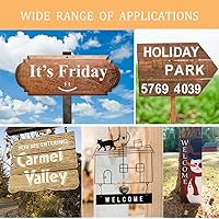 Vista 6 de Eage Plantillas de letras del alfabeto de 2 pulgadas, 68 piezas de plástico reutilizables con símbolos de letras y números, kit de plantillas