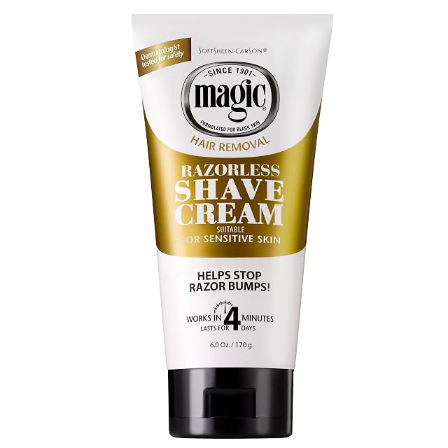 SoftSheen-Carson Magic Razorless Shaving Cream Depilatory Hair Removal Cream Works in 4 Minutes for Coarse Curly Hair 6