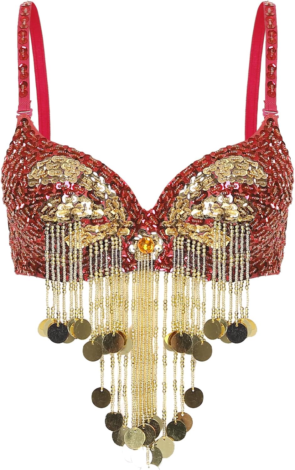 Shinsto Womens Tassel Glitter Halter Bra Top Boho Festival Party Club Rave Cami Tank Tops