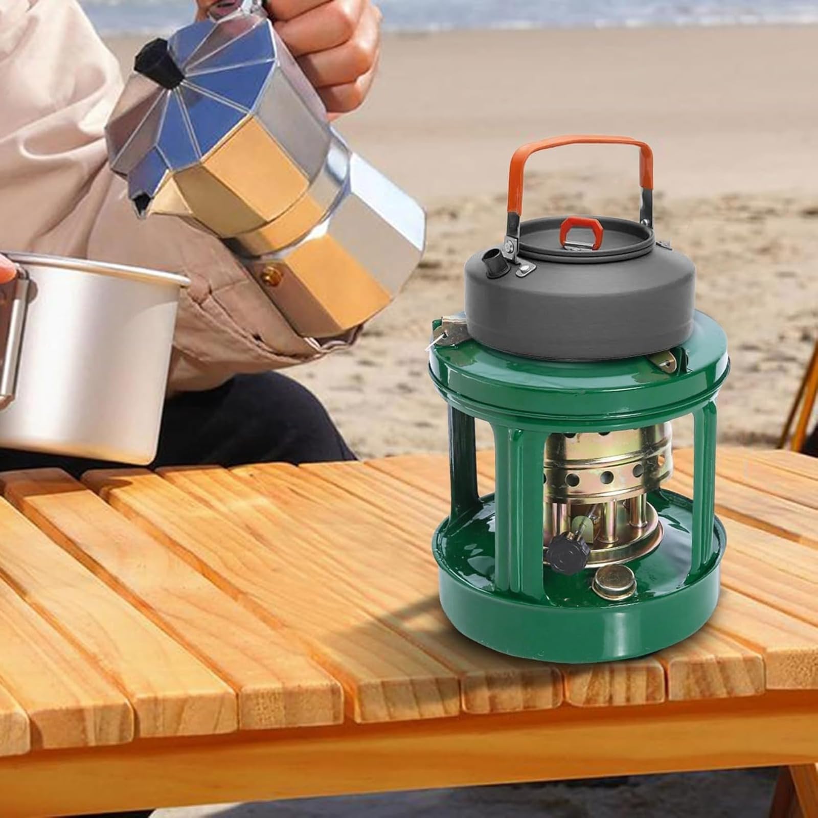 Stufa a cherosene portatile 8 stoppini riscaldatore portatile stufa da campeggio fornello da campeggio riscaldatore da campeggio all'aperto e bruciatore di utensili da cucina, barbecue, pic-nic
