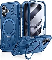 Vista 29 de FNTCASE Funda para iPhone Air Phone Case: Compatible con MagSafe Protector de pantalla integrado Soporte con grado militar a prueba de caídas
