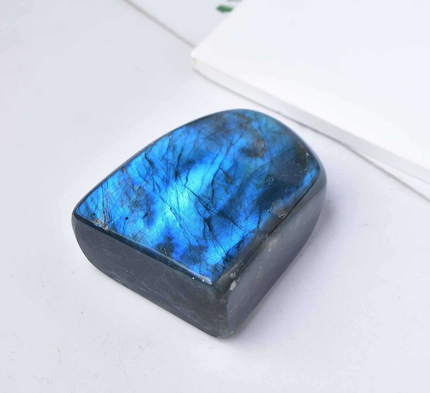 FZBHRO Extra Large Labradorite Rock Polished Blue Labradorite Slab Healing Crystal Stone Block for Meditation Home Decor 6.6-7.7 Pound: Labradorite Block 2.2-2.6 Pound