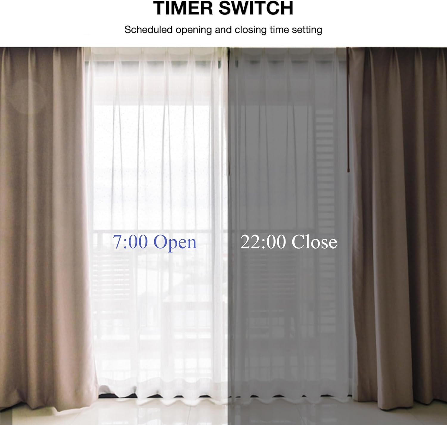 Automatic Curtain Opener, Electronic Curtain Opener, Smart Curtain Opener with APP/Voice Control Only for Roman Rod Tracks, Compatible with Alexa Google Home Timer Light & Temperature Sensor 5 71GFtHpvYGL. AC SL1500