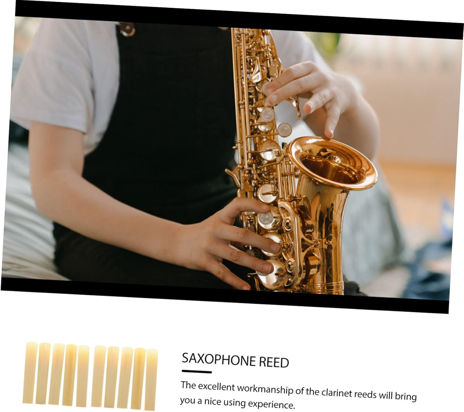 FAVOMOTO 50pcs Clarinet Reeds Strength for Saxophone Players Compact Clarinet Accessories for Musicians