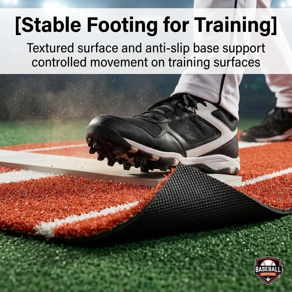 Budget-Friendly Softball Pitching Mat, Affordable Pitching Mound Construction, Economical Sliding Mat for Softball - Great Value for Recreational Softball Players & Beginners