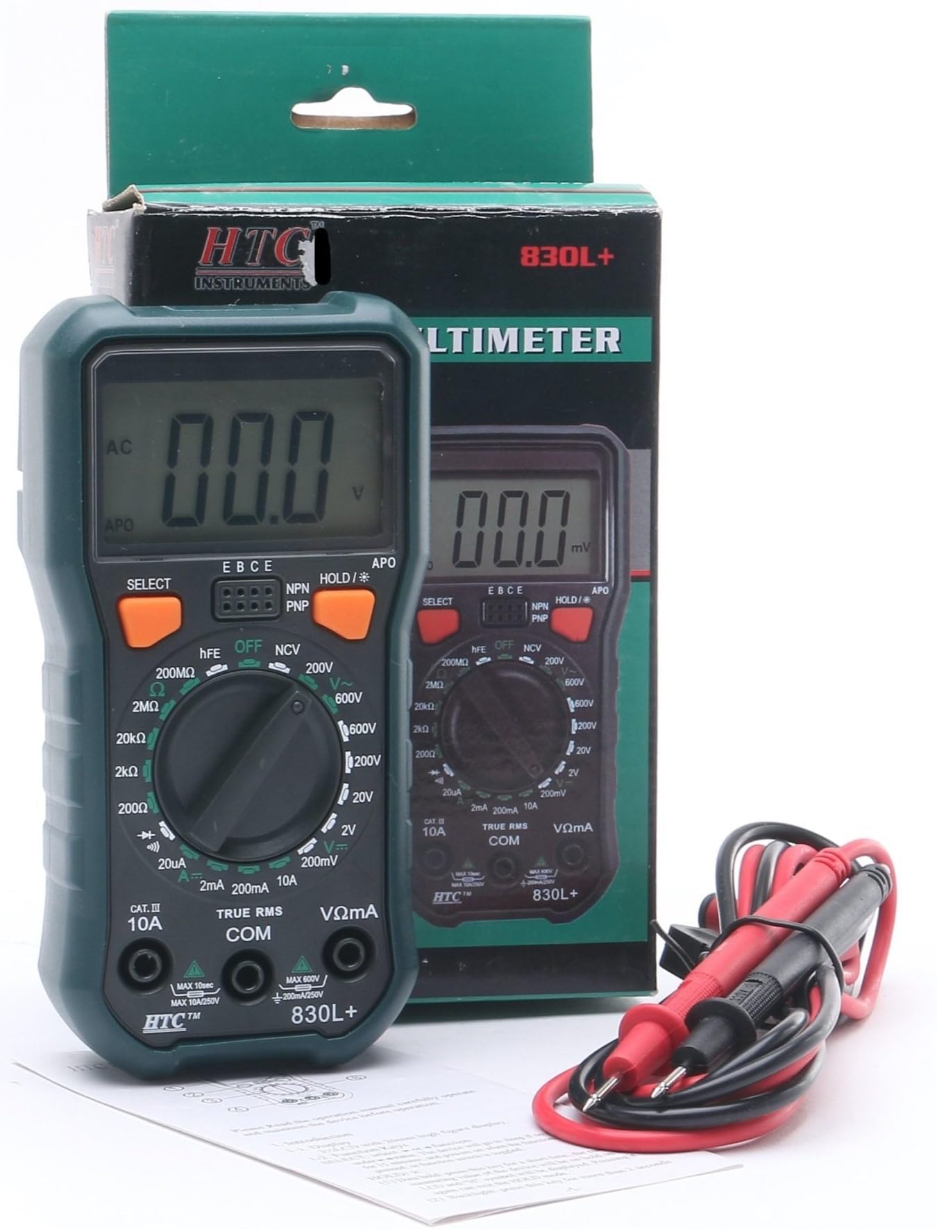 HTC-830L+ Digital Multimeter-TRMS With 2000 Counts And AC Current & DC Current Digital Multimeter with 1 Year Warranty (Green 2000 Counts) (B0BG67MMNR) Amazon Price History, Amazon Price Tracker