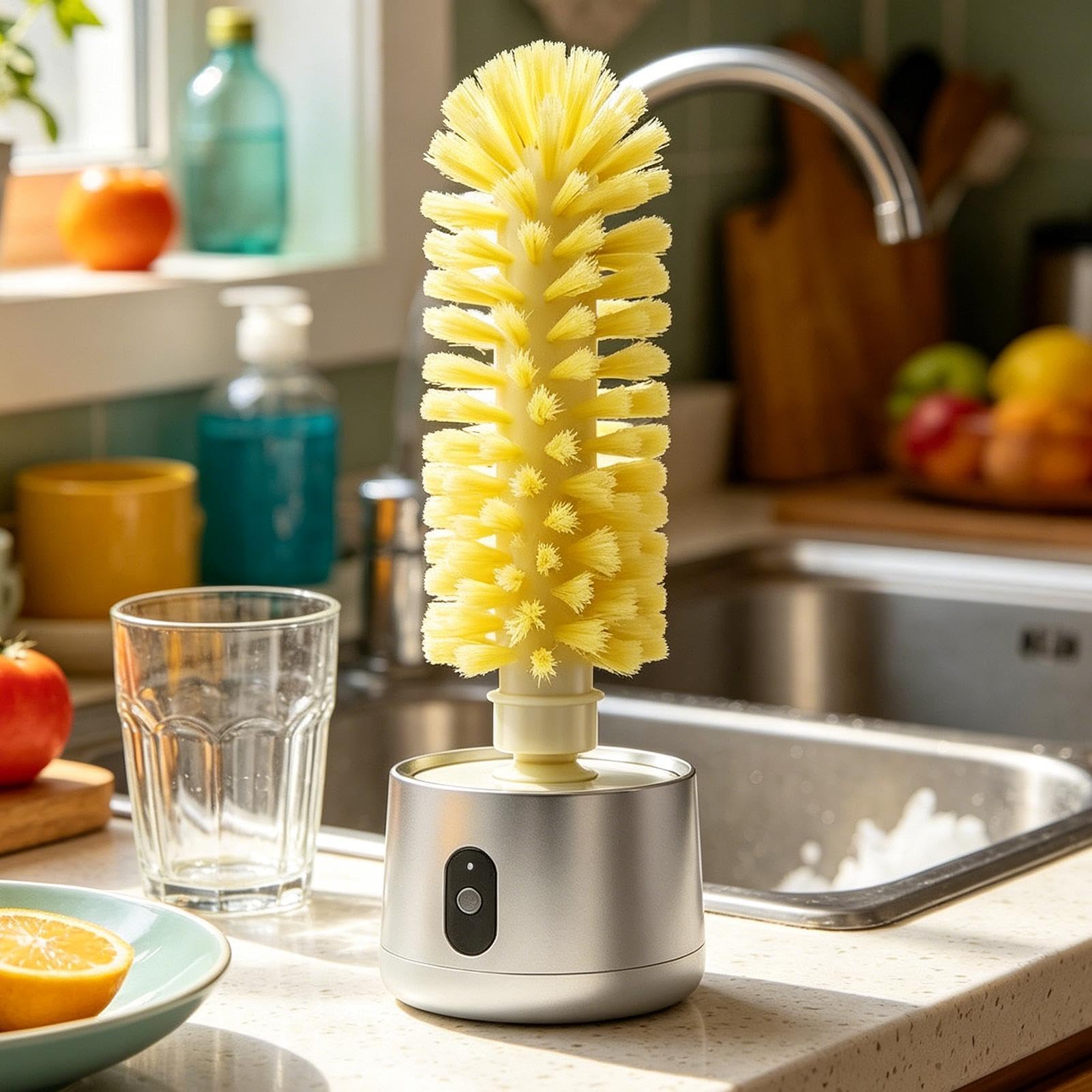 Brosse de nettoyage électrique rotative à 60 degrés