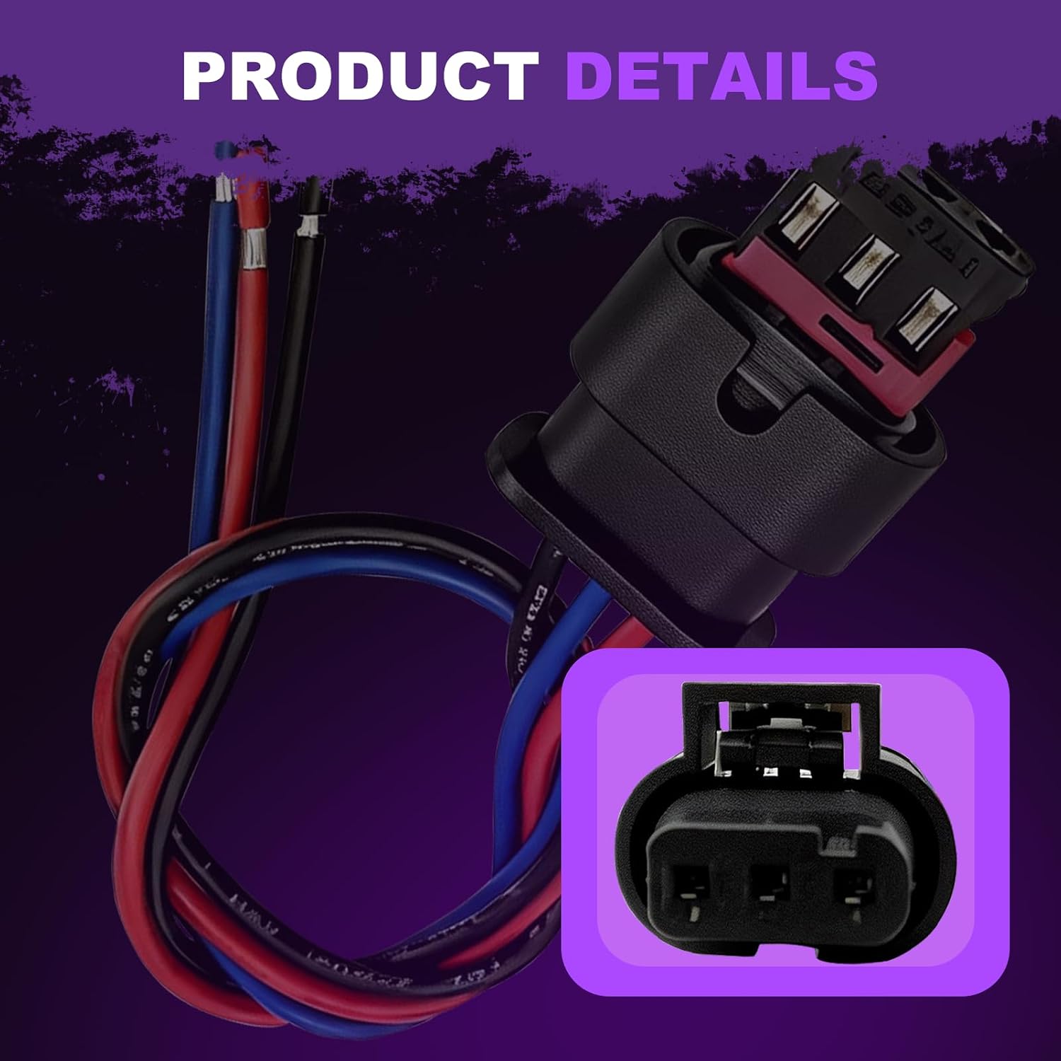 3PINS Parking Aid Sensor Connector Plug Wiring Harness Pigtail for Ford/Lincoln/BMW/Mercedes-Benz/Audi/Dodge/Jeep/RAM/for Chevrolet/Chrysler/MINI/Land Rover/Tesla