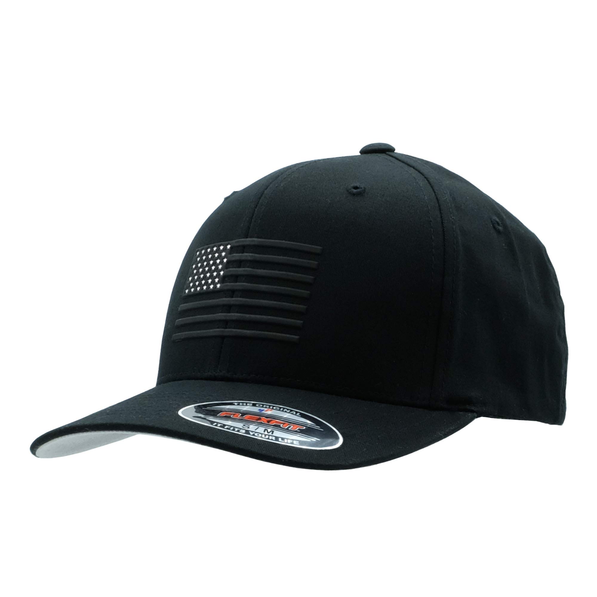 The PrideAmerican Flag Flexfit hat Military Premium 3D Patch Baseball Cap  Handmade in USA with Imported Goods