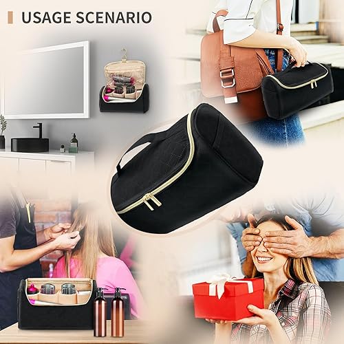 Miniatura 6 de Estuche de viaje duradero para Dyson Airwrap Complete Styler y accesorios, bolsa de almacenamiento portátil con gancho para colgar y bolsillos