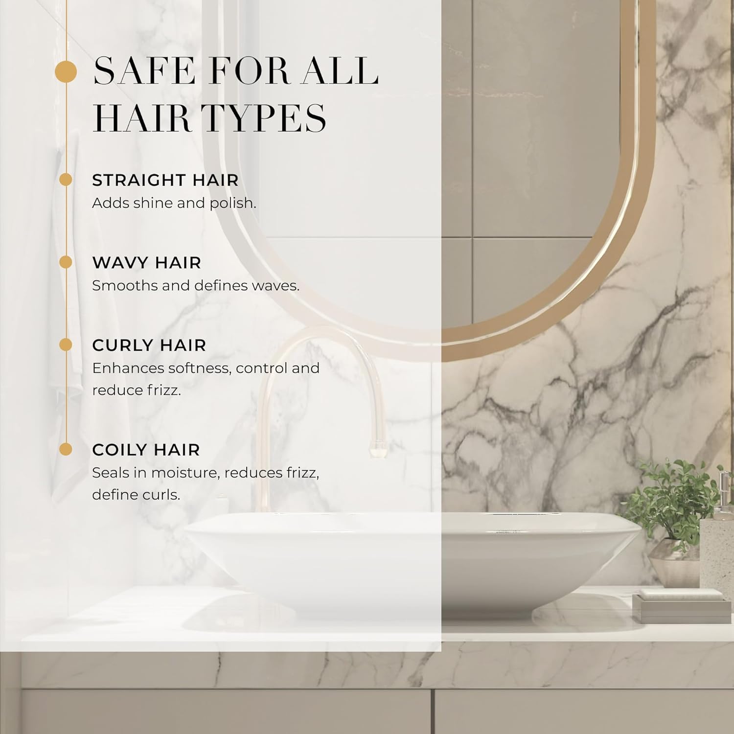 Goldie Locks Anti-Frizz Smoothing Cream - Moisturizing and Boosts Softness & Elasticity - Locks Out Frizz for Shine - Safe for Extensions & Color-Treated Hair - Protein-Free - 5.1 fl oz - Image 5