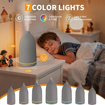 URPOWER 100mL Essential Oil Diffuser Ultrasonic Cool Mist Humidifier