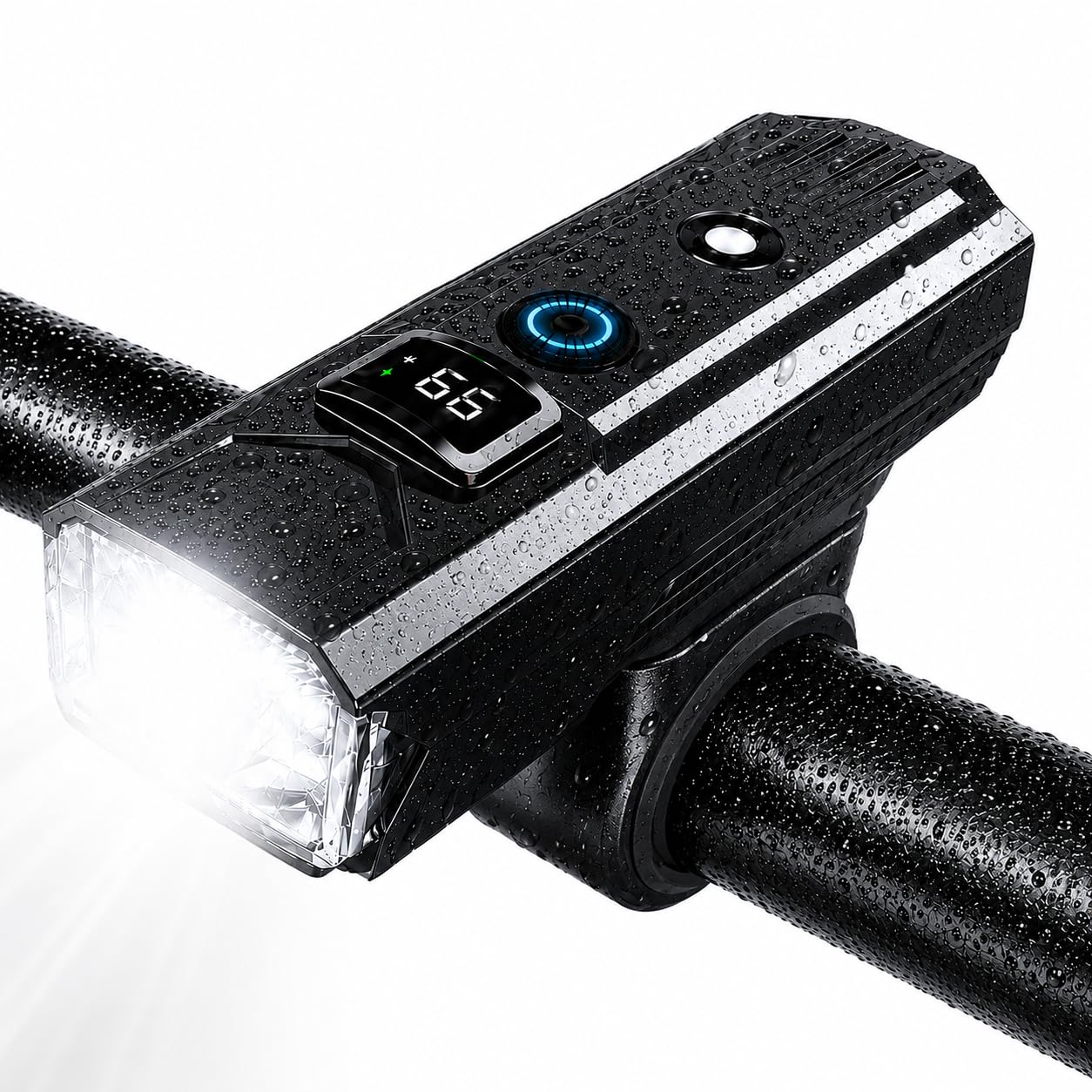 2000LM Rechargeable Bike Light, USB-C Bicycle Headlight with 3000mAh Battery, Up to 9H Runtime, LCD Display, Waterproof Cycle Light for MTB & Road Bike-picture-15