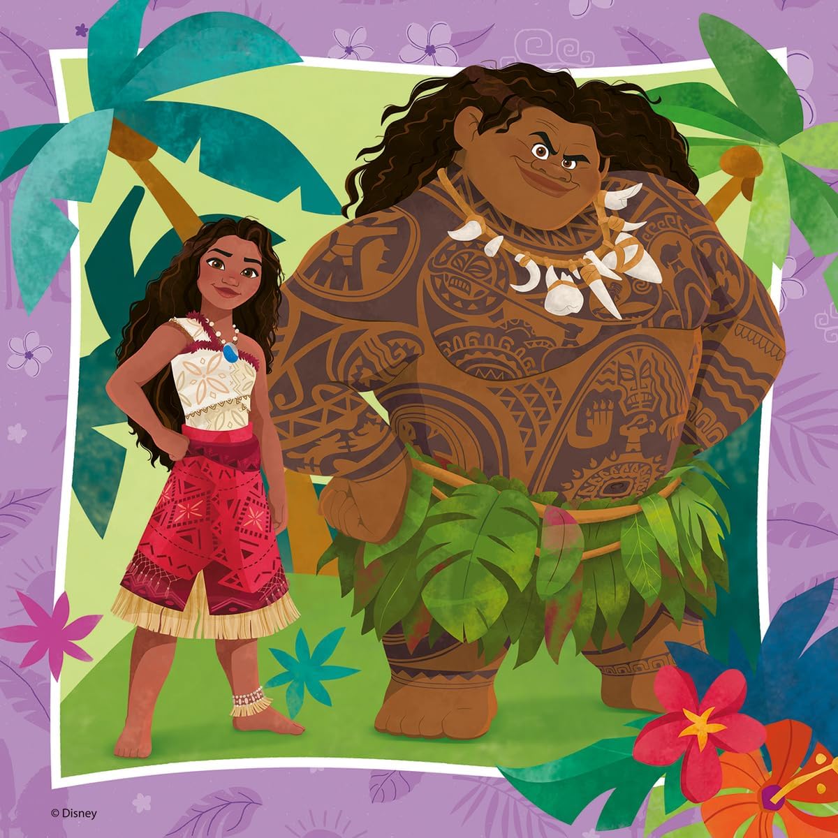 Ravensburger Disney Moana 3x49 Piece Jigsaw Puzzle Set for Kids | Unique Piece Design | Softclick Technology | Enhances Concentration and Creativity