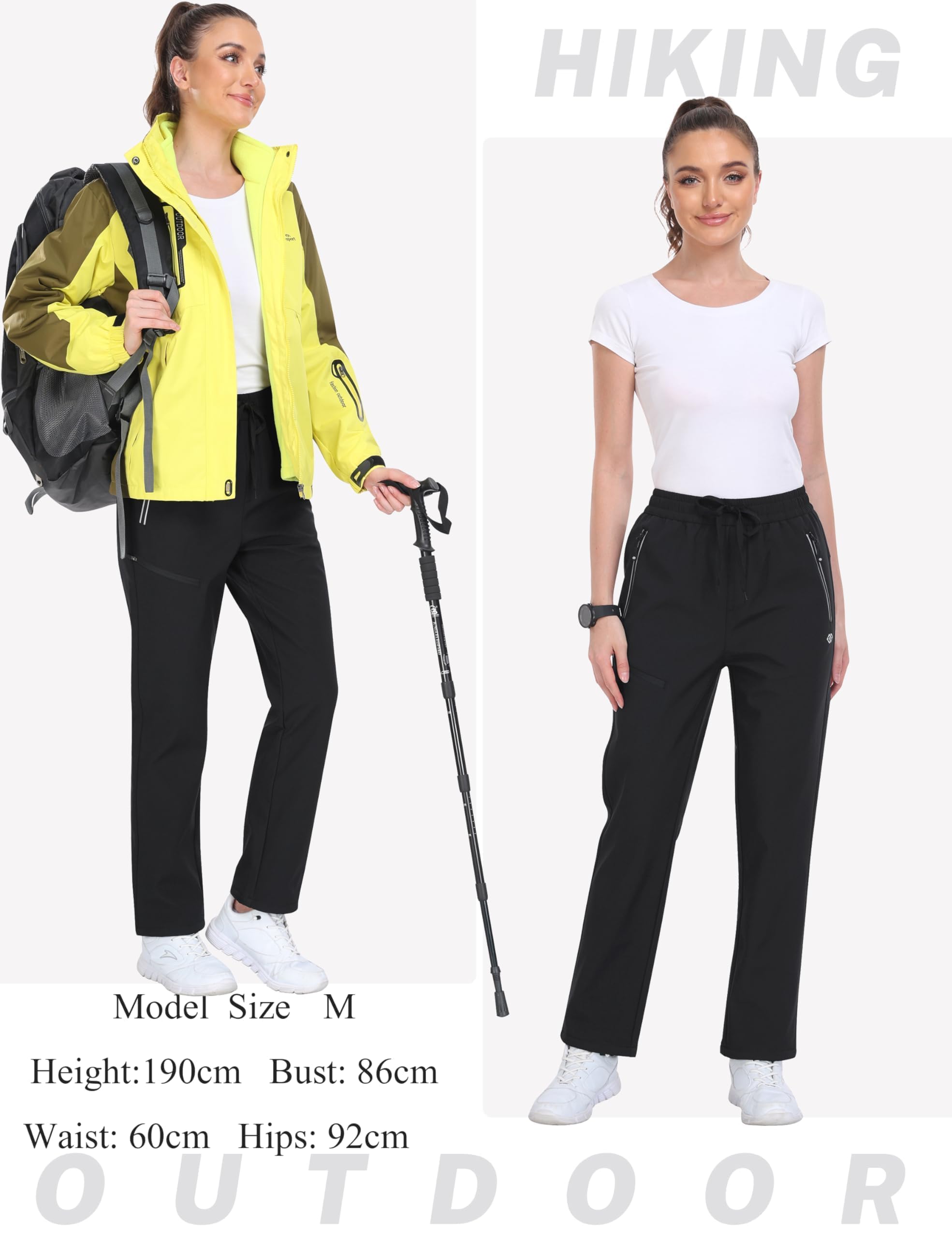 Pantalon Ski Femme Hiver Imperméable Pantalon Randonnée Thermique Pantalon Sports d'hiver